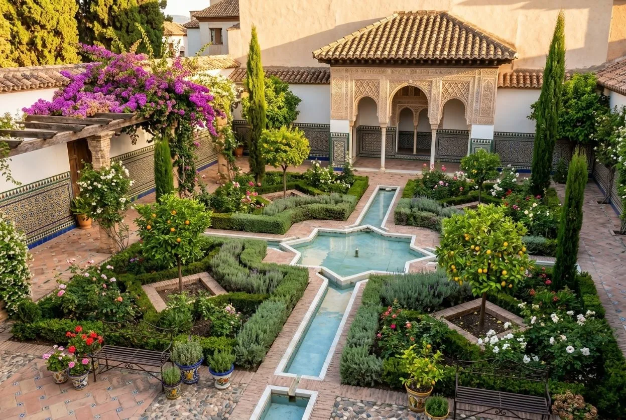 Jardin andalou : Plantes, patio et aménagement
