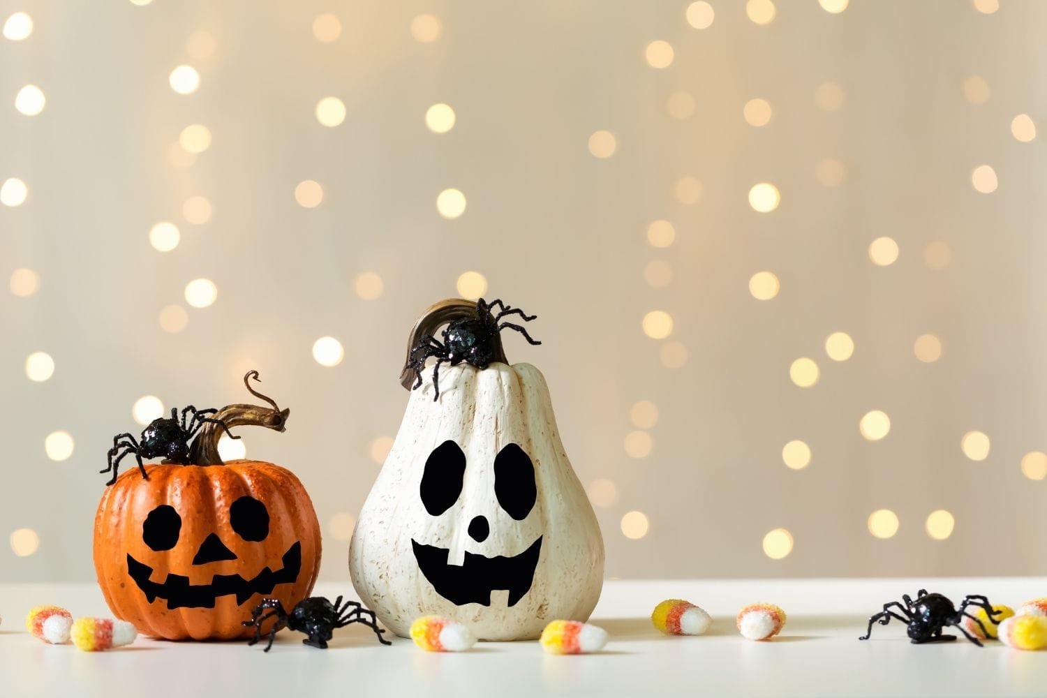 Citrouilles d'halloween peintes
