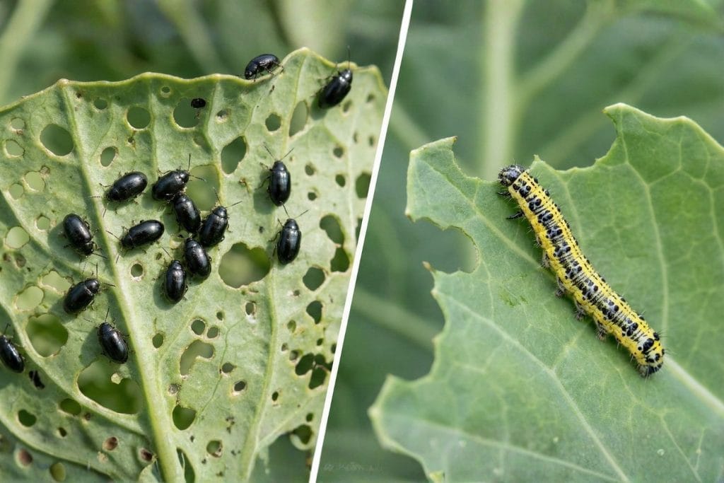 altise et piéride du chou