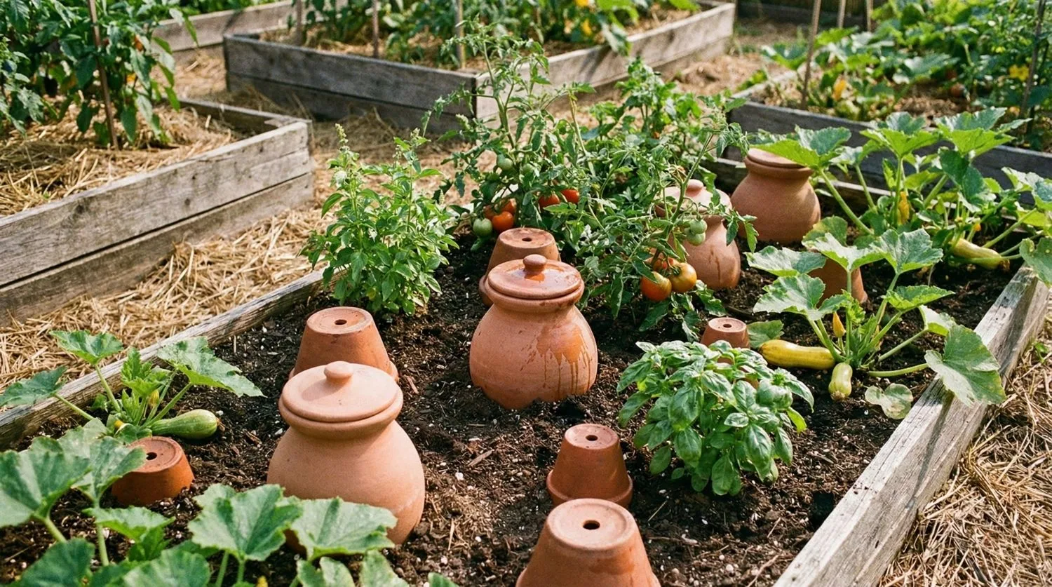 oyas dans un potager