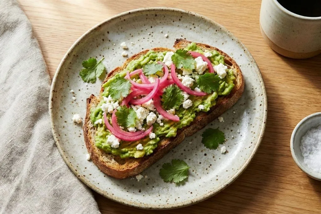 pickles d'oignon rouge tartine