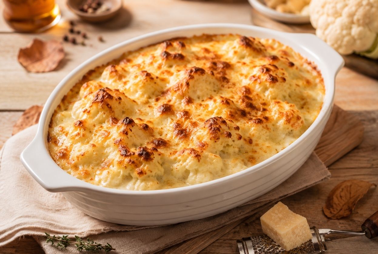 Gratin de chou-fleur gratiné : La vraie recette pas à pas