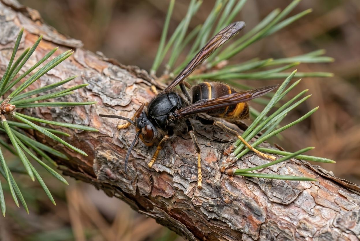 Frelon noir au jardin : Identification et dangers