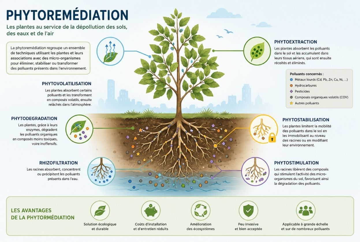 schéma explicatif phytoremédiation
