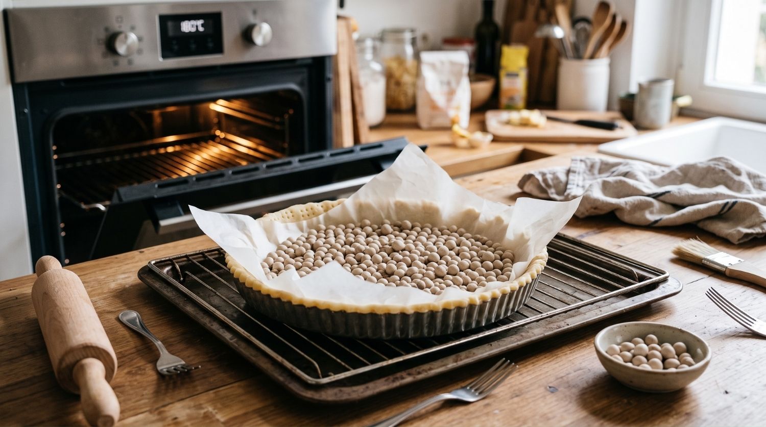 cuire le fond d'une tarte à blanc