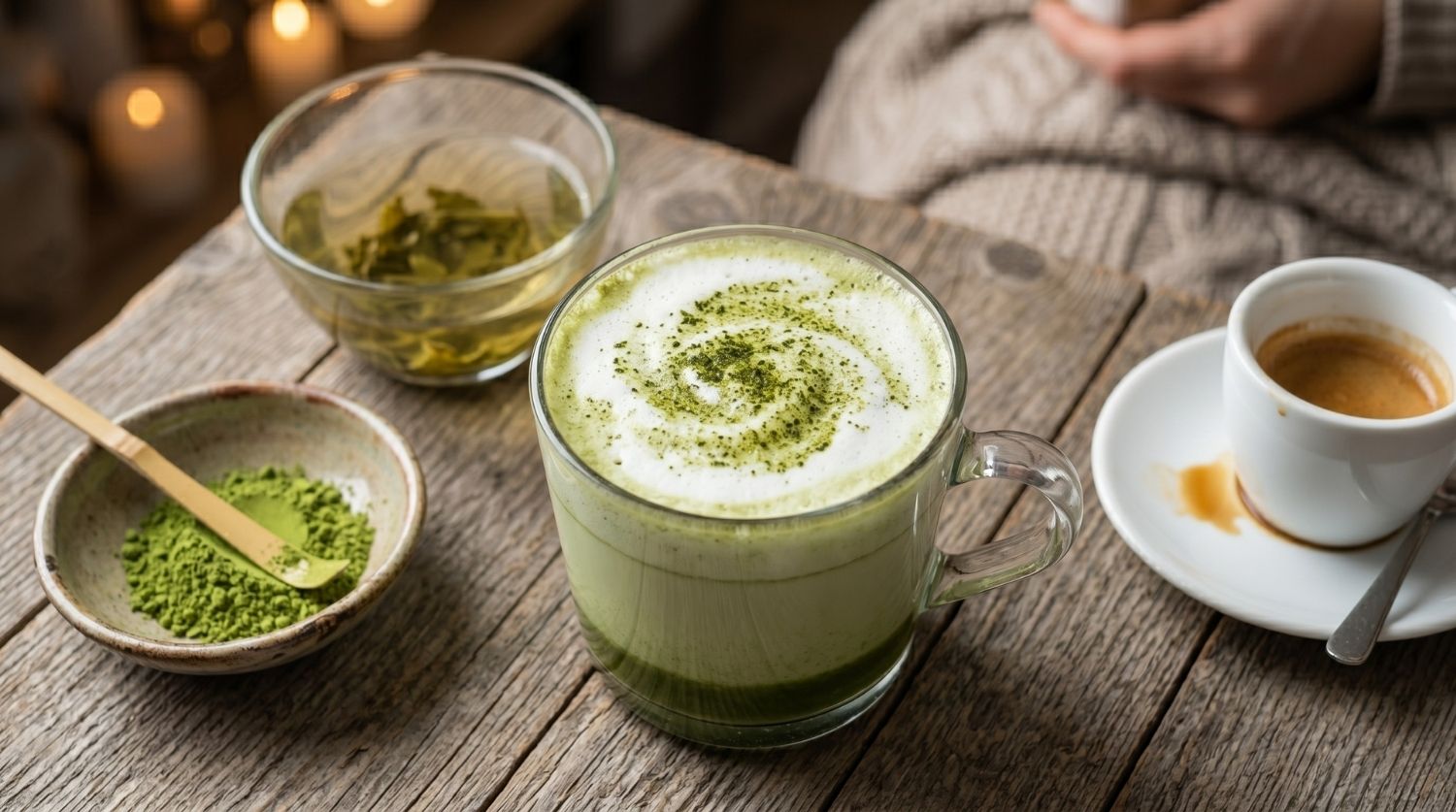 préparation matcha latte