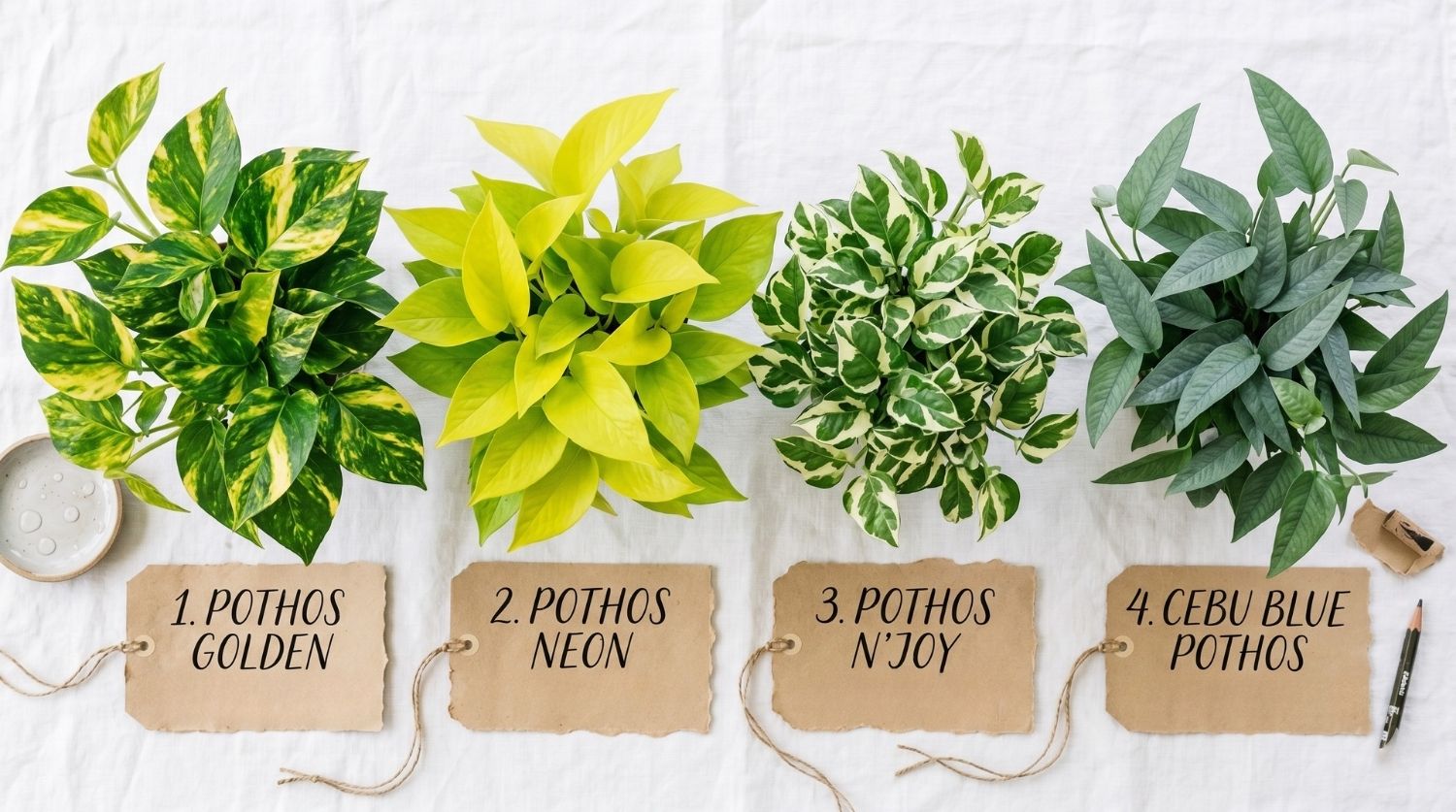 tableau des variétés de pothos