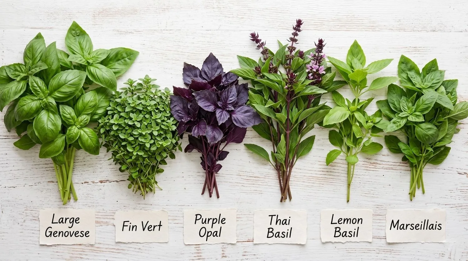 tableau des variétés de basilic
