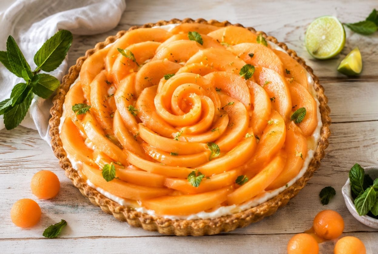 Tarte au melon mascarpone : Recette d'été facile