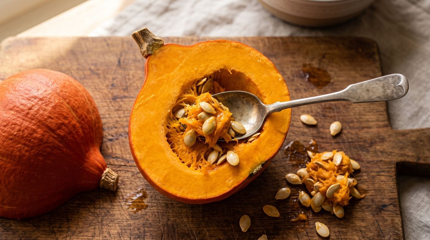 courge coupée en deux