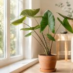 alocasia zebrina en pot