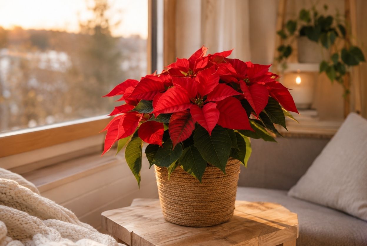 Faire rougir un poinsettia et le garder éclatant