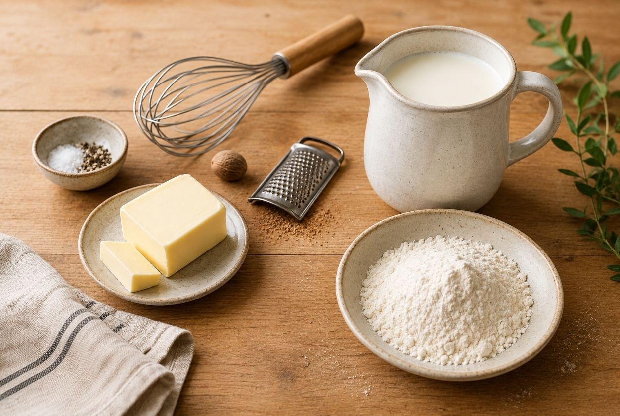 ingrédients pour une béchamel