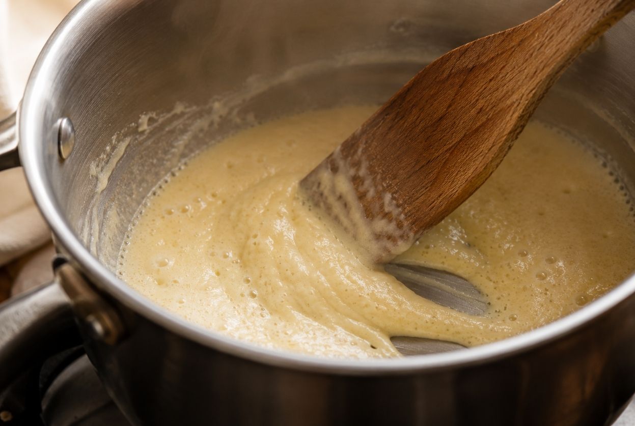 préparation d'un roux pour une béchamel