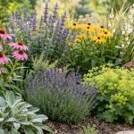 parterre de vivaces colorées
