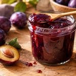 pot de confiture de prunes
