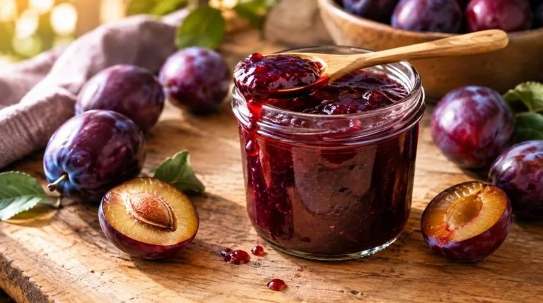 pot de confiture de prunes