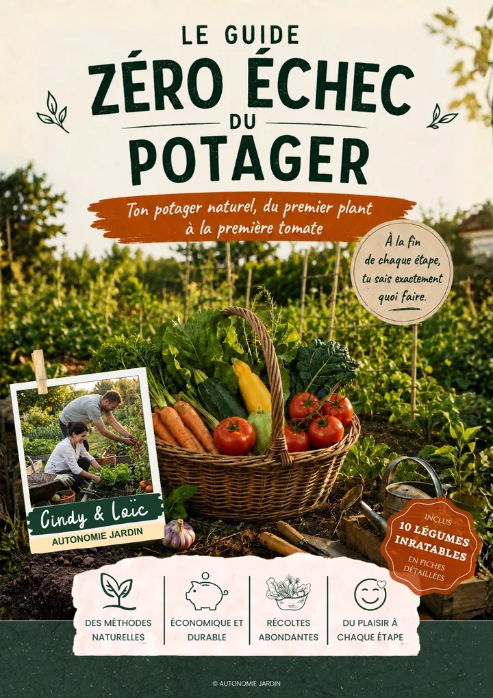 Couverture de l'ebook Le Guide Zéro Échec du Potager de Cindy et Loïc, Autonomie Jardin