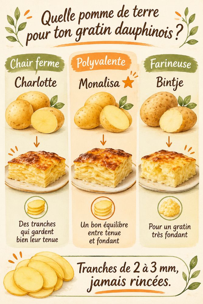 illustration quelle pomme de terre pour le gratin dauphinois